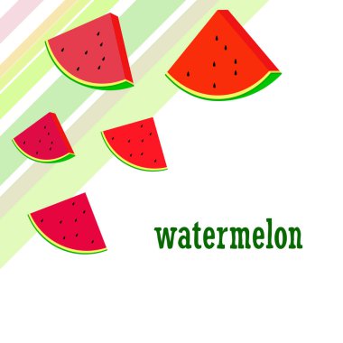 Karpuz. Banner sulu olgun karpuz dilimleri. Yaz zamanı..