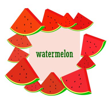 Karpuz. Banner sulu olgun karpuz dilimleri. Yaz zamanı..