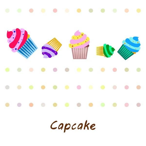 Sweet Desserts Vector Illustration Background — Stock Vector