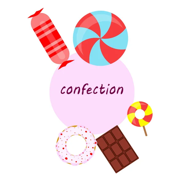 Bunte Bonbons Vektor Illustration Hintergrund — Stockvektor