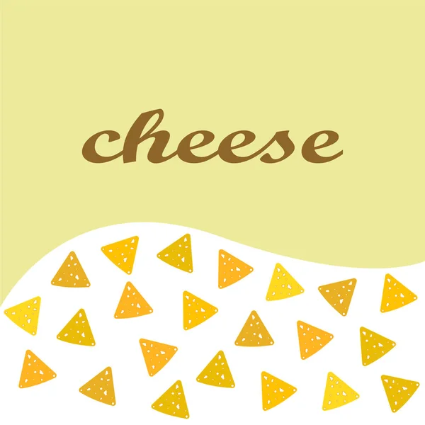 Cheese Vector Illustration Lettering Dairy Product — Stock Vector