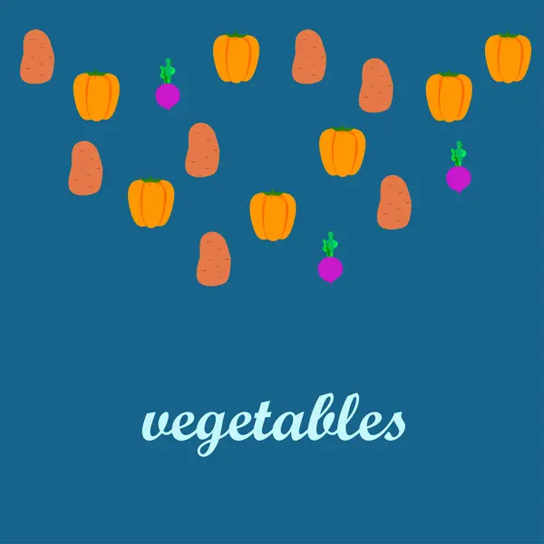 Cartaz Legumes Orgânicos Ilustração Vetorial —  Vetores de Stock