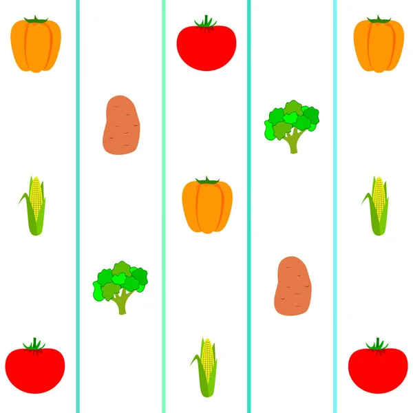 유기농 포스터 채소들 — 스톡 벡터