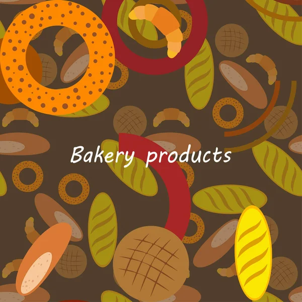 Varios Productos Panadería Ilustración Vectores — Vector de stock