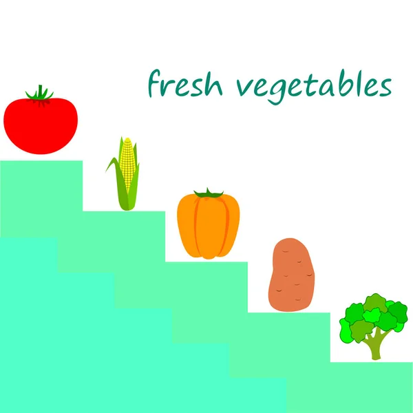 有机食品海报 蔬菜病媒背景 — 图库矢量图片
