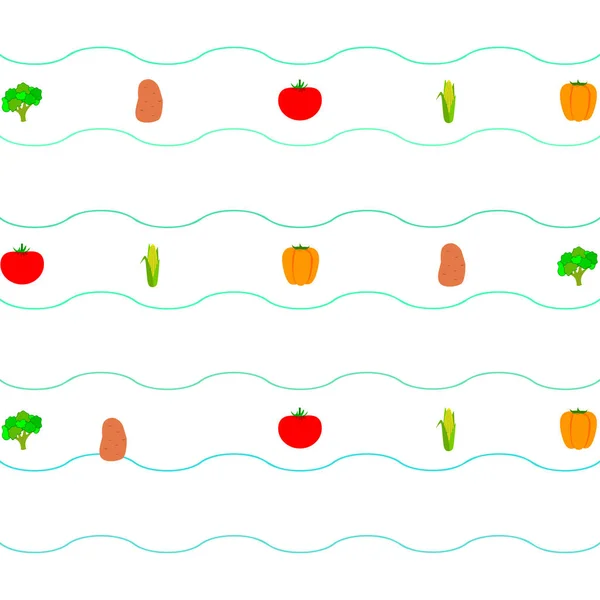Плакат Органічної Їжі Овочі Векторний Фон — стоковий вектор