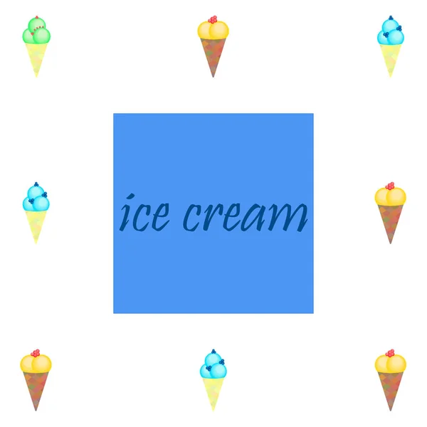 Ilustración Vectorial Fondo Helado — Vector de stock