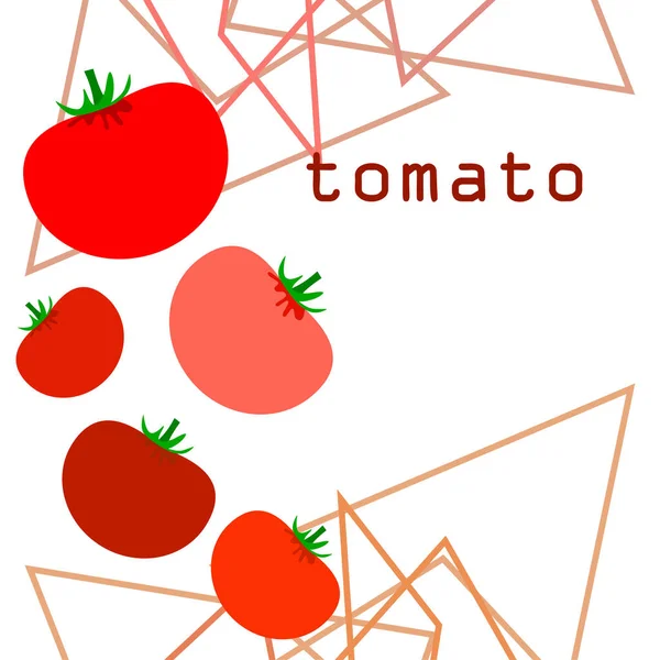 Tomates Fondo Vector Verduras Frescas — Archivo Imágenes Vectoriales