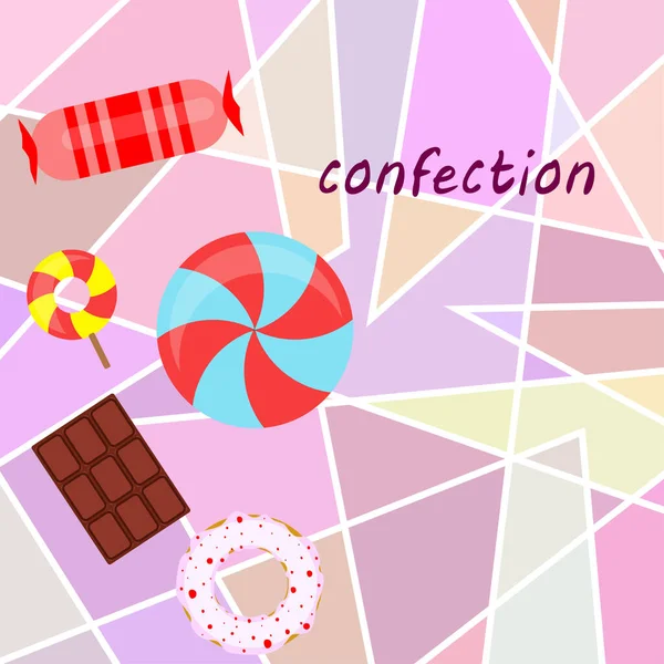 Bunte Bonbons Vektor Illustration Hintergrund — Stockvektor