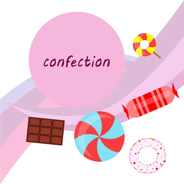 Színes Cukorka Vektor Illusztráció Háttér — Stock Vector