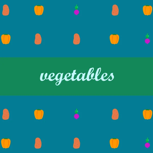 Plakat Warzywami Ekologicznymi Ilustracja Wektorowa — Wektor stockowy