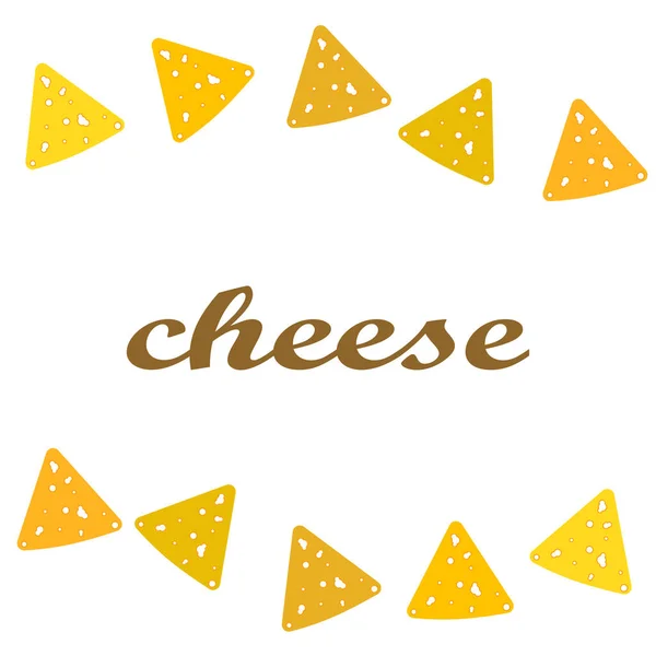 Illustration Vectorielle Fromage Avec Lettrage Produits Laitiers — Image vectorielle