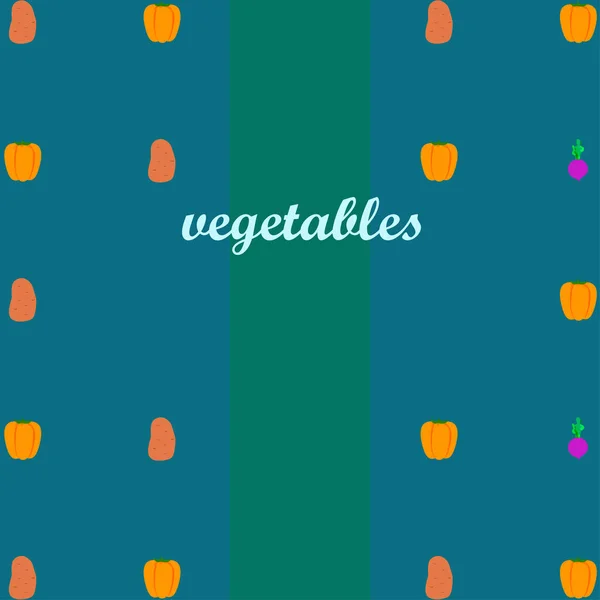 Cartel Verduras Orgánicas Ilustración Vectorial — Archivo Imágenes Vectoriales