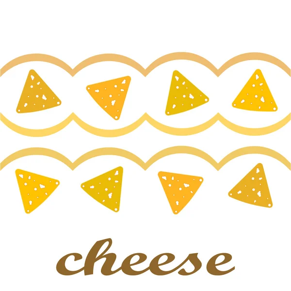 Illustration Vectorielle Fromage Avec Lettrage Produits Laitiers — Image vectorielle