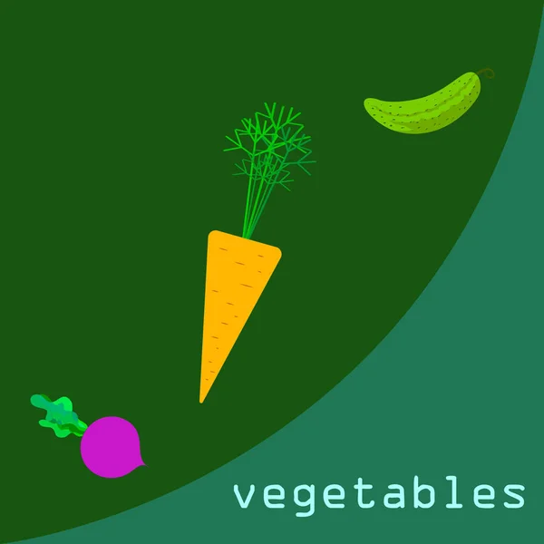 Čerstvé Zeleninové Vektorové Ilustrace Pozadí — Stockový vektor