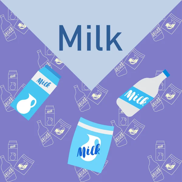 Vektor Illustration Mjölk Digital Tapet — Stock vektor