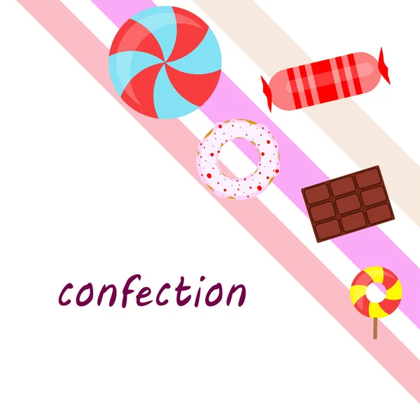 Bunte Bonbons Vektor Illustration Hintergrund — Stockvektor