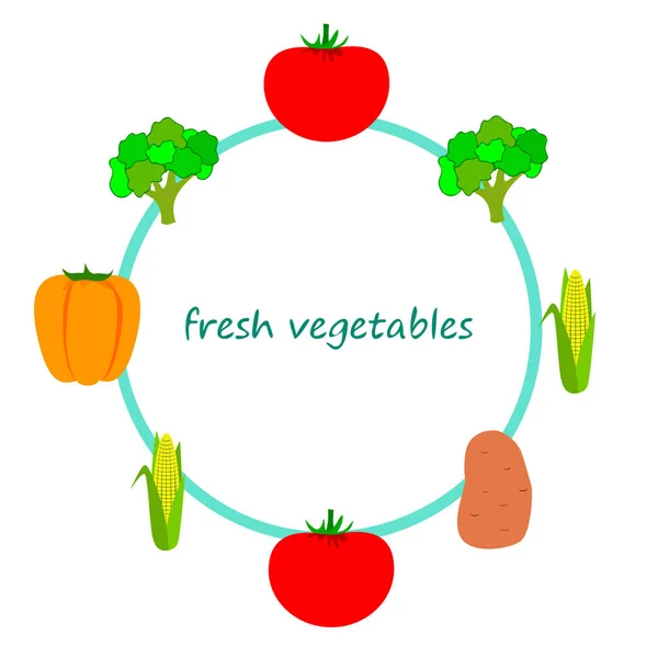 有机食品海报 蔬菜病媒背景 — 图库矢量图片