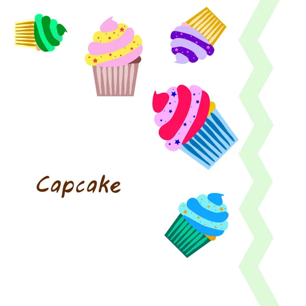 Süße Desserts Vektor Illustration Hintergrund — Stockvektor