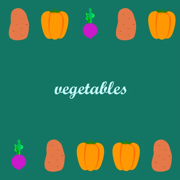 Cartel Verduras Orgánicas Ilustración Vectorial — Archivo Imágenes Vectoriales