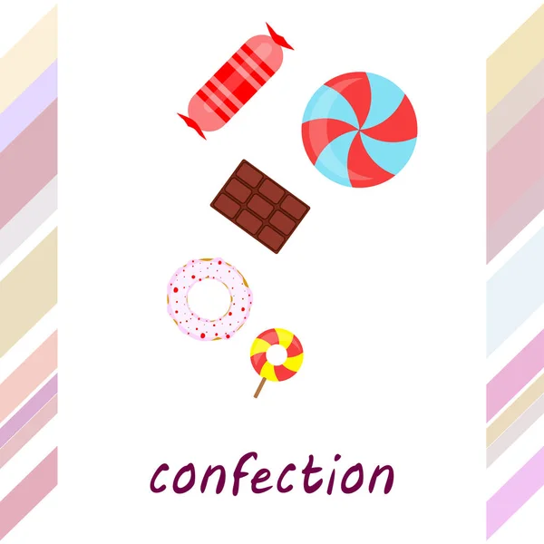 Bunte Bonbons Vektor Illustration Hintergrund — Stockvektor