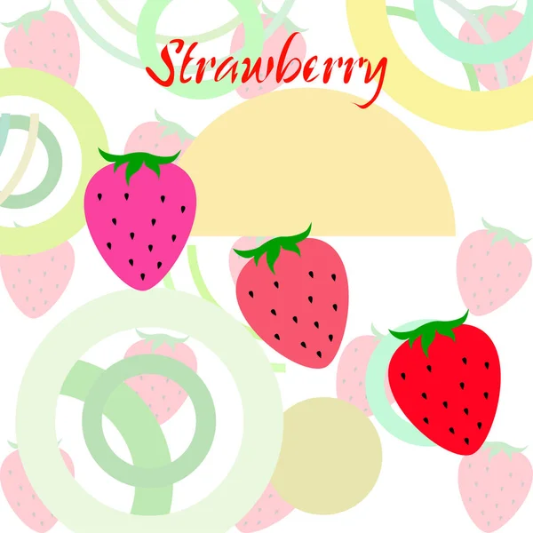 Erdbeeren Vektor Hintergrund Digitale Hintergrundbilder — Stockvektor