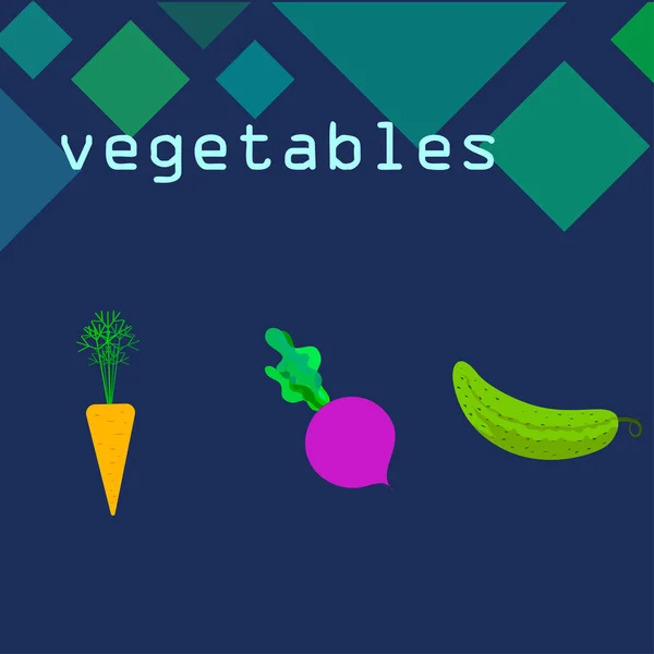Φρέσκα Λαχανικά Διάνυσμα Φόντο Απεικόνιση — Διανυσματικό Αρχείο