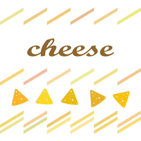 Sýrová Vektorová Ilustrace Písmem Mléčný Výrobek — Stockový vektor