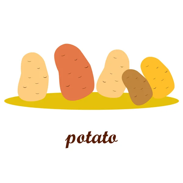 Kartoffeln Frisches Gemüse Plakat Mit Bio Lebensmitteln Bauernmarkt Design Vektorhintergrund — Stockvektor
