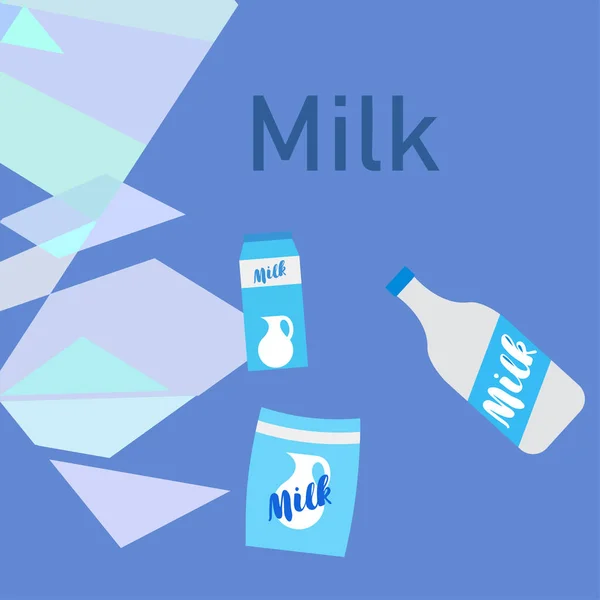 Vektor Illustration Milch Digitale Tapete — Stockvektor