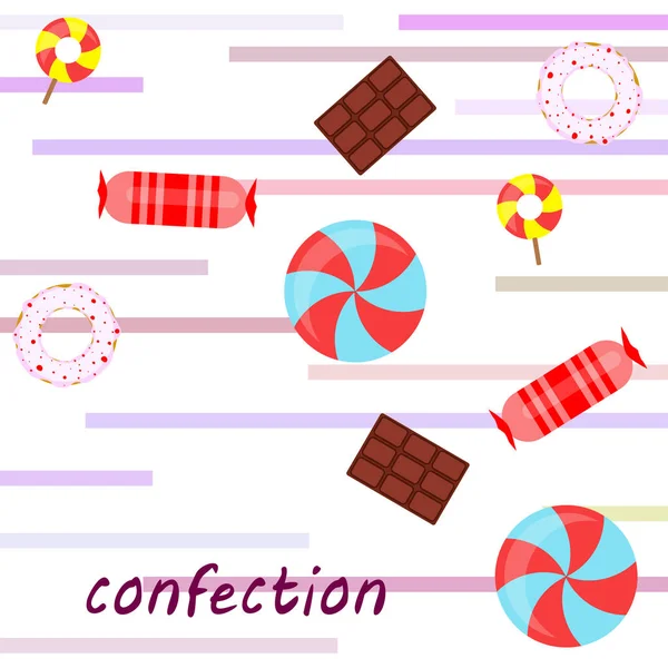 Bunte Bonbons Vektor Illustration Hintergrund — Stockvektor