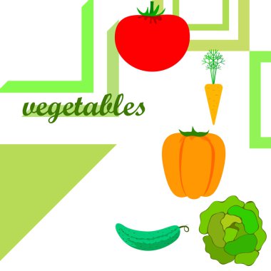 Organik sebzeler vektör illüstrasyon arka planı