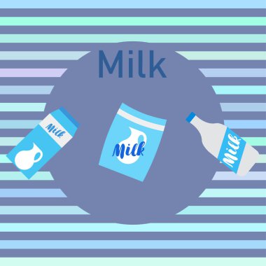 Vektör illüstrasyonu, süt dijital duvar kağıdı