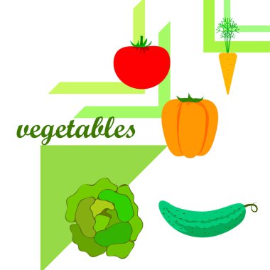 Organik sebzeler vektör illüstrasyon arka planı