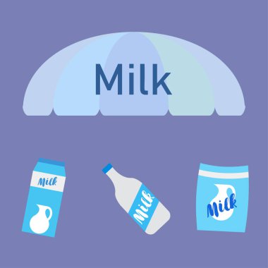 Vektör illüstrasyonu, süt dijital duvar kağıdı