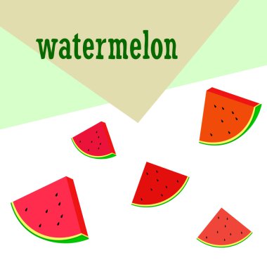 Karpuz. Banner sulu olgun karpuz dilimleri. Yaz zamanı..