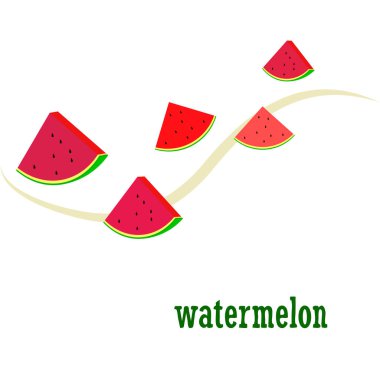 Karpuz. Banner sulu olgun karpuz dilimleri. Yaz zamanı..