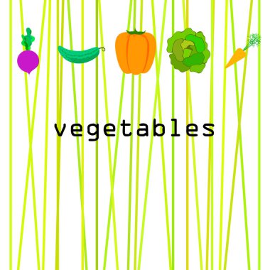 Organik sebzeler vektör illüstrasyon arka planı