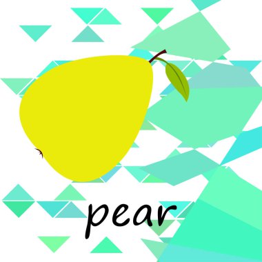 Armudun vektör çizimi. Taze karikatür organik meyve.