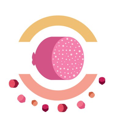 Sosisler, taze et ürünleri vektör arka planı