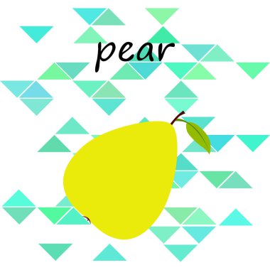 Armudun vektör çizimi. Taze karikatür organik meyve.