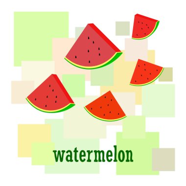 Karpuz. Banner sulu olgun karpuz dilimleri. Yaz zamanı..