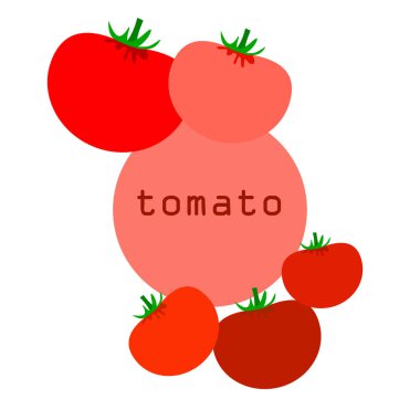 Domates. Taze sebzeler. Organik gıda vektörü arka planı