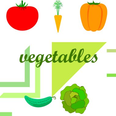 Organik sebzeler vektör illüstrasyon arka planı