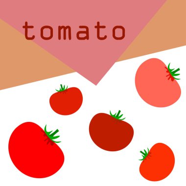 Domates. Taze sebzeler. Organik gıda vektörü arka planı