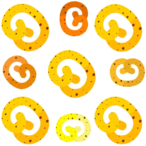 Pretzels Vektor Illustration Digital Tapet — Stock vektor