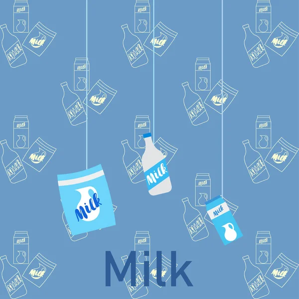 Εικονογράφηση Διάνυσμα Γάλα Ψηφιακή Ταπετσαρία — Διανυσματικό Αρχείο