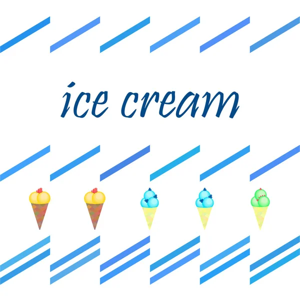 Ilustración Vectorial Fondo Helado — Vector de stock