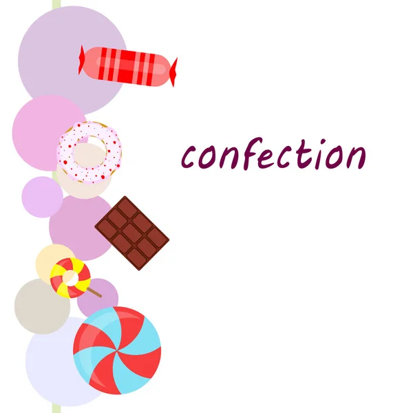 Színes Cukorka Vektor Illusztráció Háttér — Stock Vector
