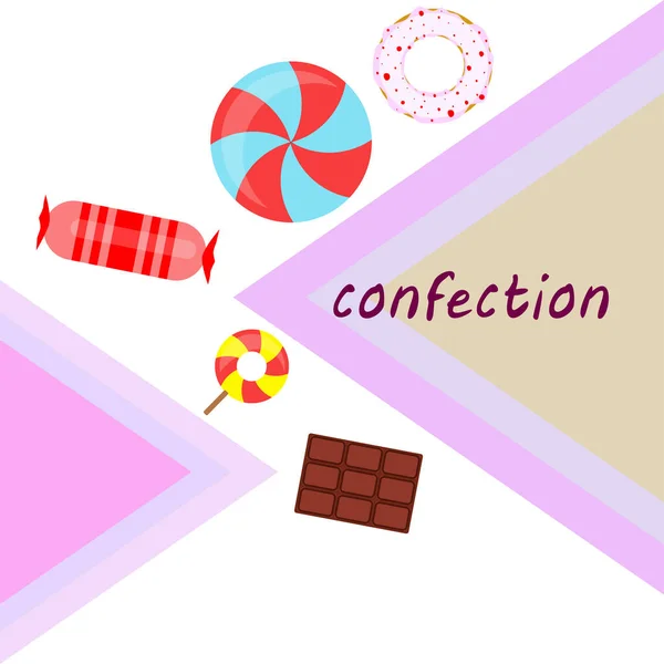 Bunte Bonbons Vektor Illustration Hintergrund — Stockvektor